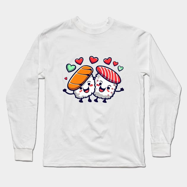 Sushi Hug Long Sleeve T-Shirt by BukovskyART